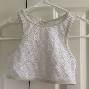 abercrombie kids white bathing suit top - 9/10